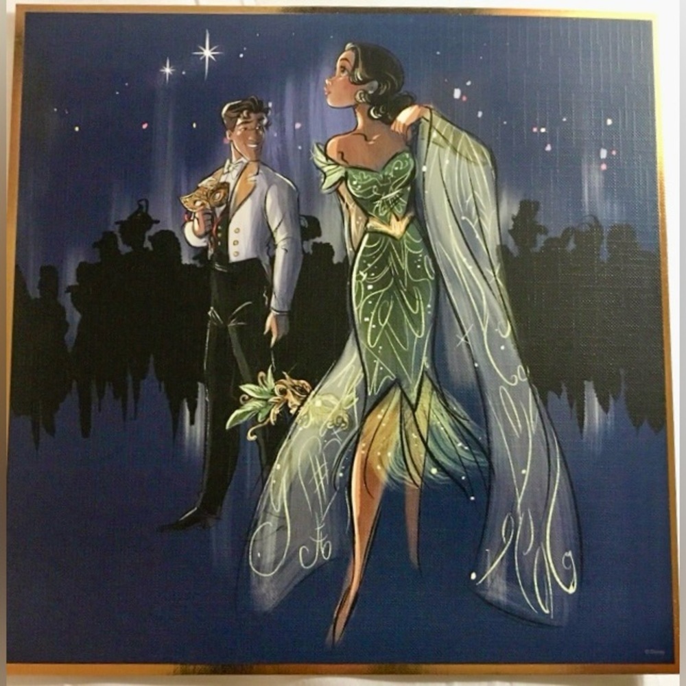 Princess Tiana Disney Designer Midnight Masquerade Framed Lithograph Art Print